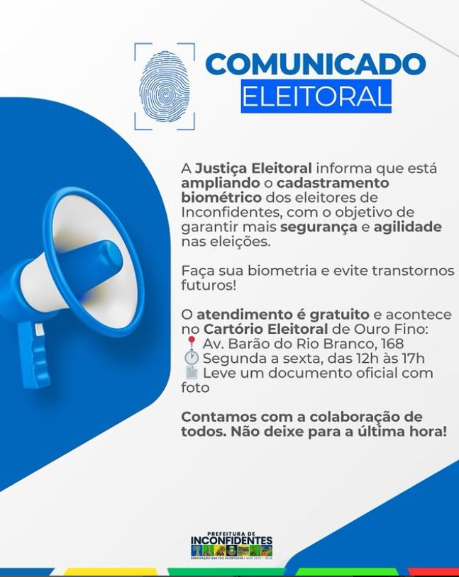 COMUNICADO IMPORTANTE – JUSTIÇA ELEITORAL