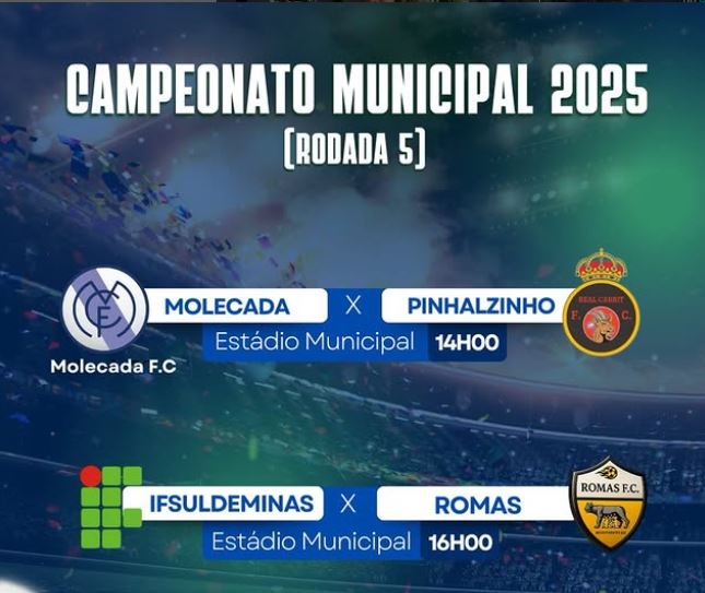 Campeonato Municipal entra na 5ª rodada com grandes confrontos!