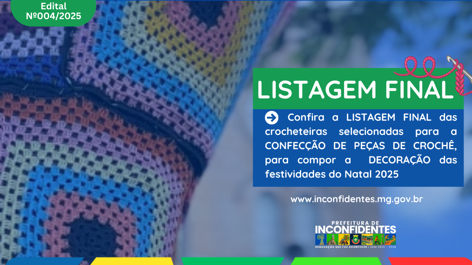 Prefeitura divulga lista final das crocheteiras selecionadas para o Natal 2025